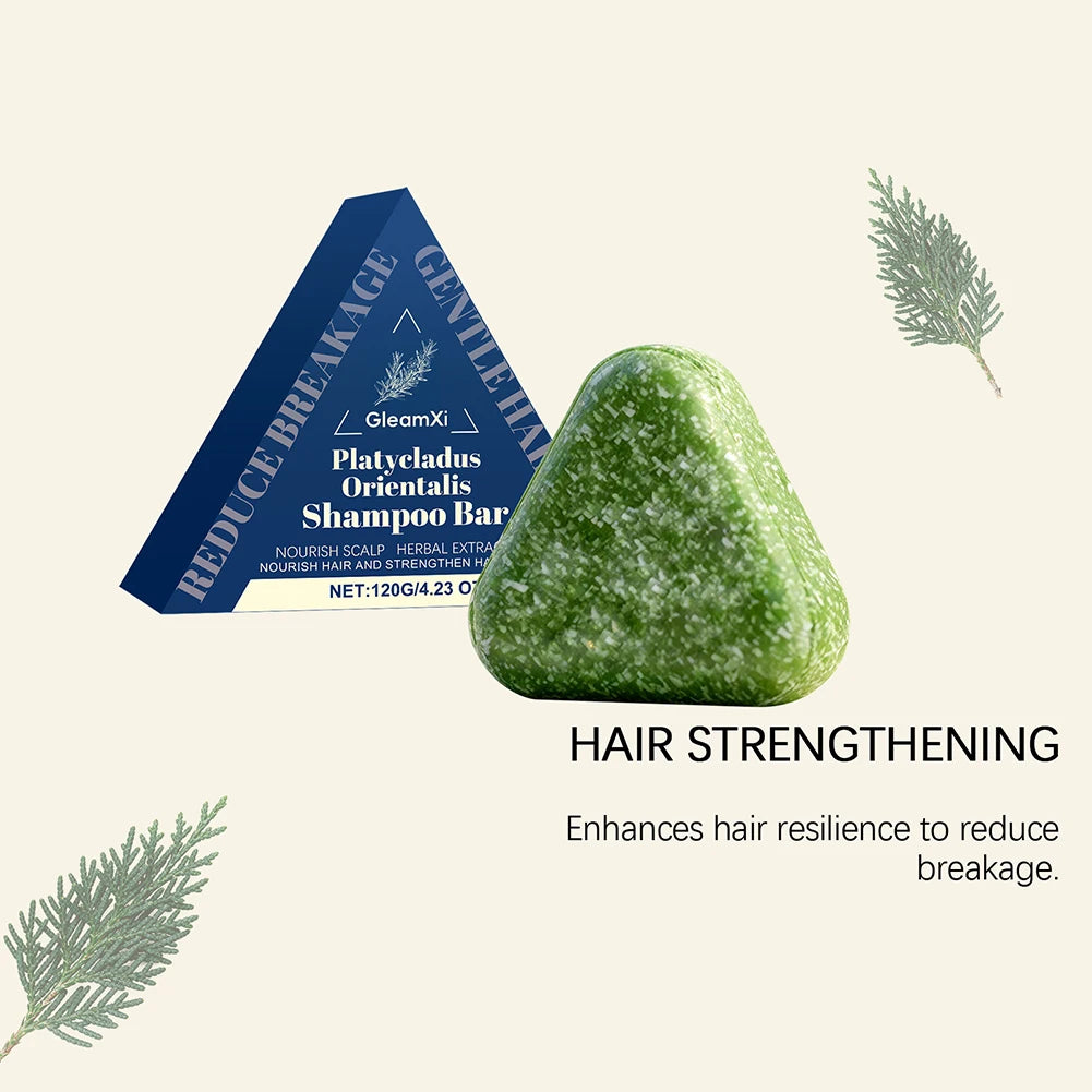 120G Platycladus Orientalis Anti-Hair Loss Shampoo Bar Natural Plant Extracts for Gentle Hair Scalp Care Natural Beauty Regimen