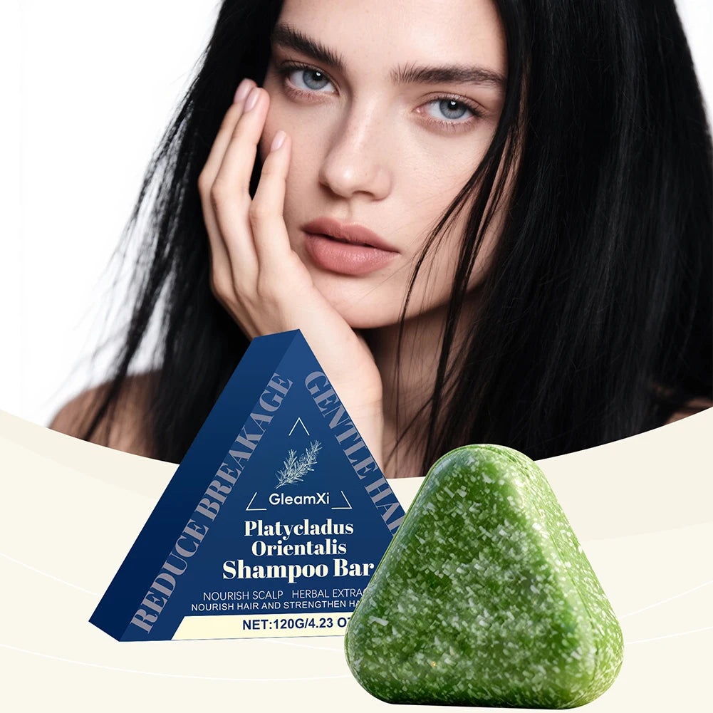 120G Platycladus Orientalis Anti-Hair Loss Shampoo Bar Natural Plant Extracts for Gentle Hair Scalp Care Natural Beauty Regimen